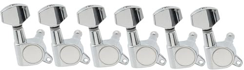Musiclily 6-in-line Sealed Guitar Tuners Tuning Pegs Keys Machine Heads Set for Fender Stratocaster Telecaster Electric Guitar, Chrome