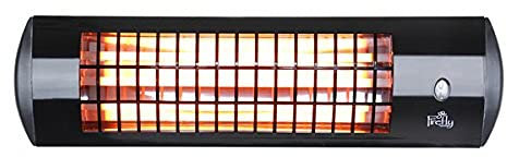 Heatlab 1.8kW Wall Mounted IPX4 Quartz Patio Heater with 3 Power Settings in Black