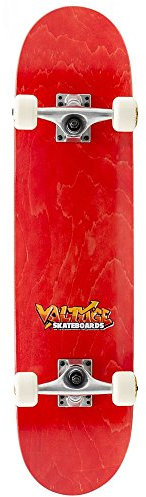 Voltage Graffiti Logo Red Complete Skateboard - 7.5 inch