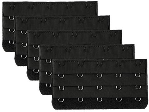 sourcing map Women Adjustable Eye Tape Bra Extender 3 Rows 5/6 Hooks | Cotton Blends, Soft, Breathable, Multiple 5/6 sturdy metal hooks, Fit for bra, Daily top