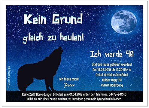 personalisierte Einladungen für Geburtstag bestandene Prüfung Silvester - eigener Text, jedes Alter möglich 40 50 60, als digital Datei (JPG Foto) oder gedruckt auf 250gr Feinstkarton