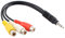 Aukson Bolwins P13S 3,5mm Klinke Stecker auf 3x Cinch Buchse Adapter Kabel, 30cm Cinch auf Klinke Kabel für TV, DVD, MP3, PC, Camcorder