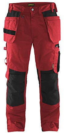 Blaklader 15551860 Handwerker-Hose , Rot/ Schwarz, grootte C56