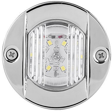 Keenso Boot Hecklicht,12V Wasserdicht Edelstahl LED Boot Licht Navigations Anker Heck beleuchtet Yacht-Transom-Licht weiße Segeln Signal Lichter