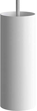 creative cables Tub-E14, Tube-Spot avec Douille à Double Bague E14 - Blanc Mat