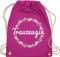 Shirtracer Turnbeutel Rucksack - JGA Junggesellenabschied Frauen - Trauzeugin - Blumenkranz - Unisize - Fuchsia - hen party accessories brauttaschen jungesselnabschied bridemaid beutel