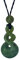 81stgeneration Unisex Geschnitzte Nephrit Jade Grünstein Maori Doppel Pikorua Anhänger Halskette
