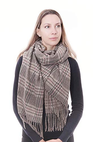 CRAGGI Unisex Beauly Superweicher, Karierter Schal, Braunes Karo, 200cm x 70cm