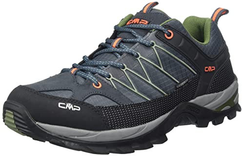 CMP Rigel Low Trekking Shoes WP Homme Chaussures de randonnée, Gris Vert Sauge Antracite Torba, 46 EU