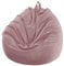 Chickwin Bezug für Sitzsack, Birne, Samt, Sitzsack, ohne Füllung, für drinnen und draußen, Entspannung, Liegestuhl, Wohnzimmer, Schlafzimmer, Kissen (Rosa, 70 x 80 cm)