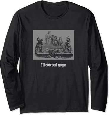 Satanic Medieval Yoga Goth Black Metal Satan Grunge Langarmshirt
