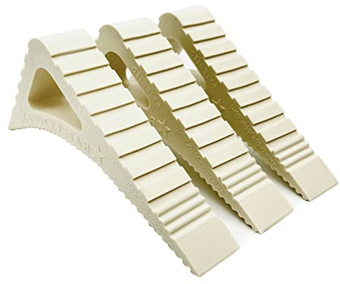Pekasa Türstopper und Fensterstopper, preisgekröntes Design, robuste Gummi-Türstopper, Türkeilstopper in modernen stilvollen Farben (Vanille-Creme, 3er-Pack)