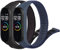 AK 2 Stück Armband Kompatibel mit Xiaomi Mi Band 4 Armband/Mi Band 3 Armband, Nylon Sport Ersatzarmband für Xiaomi Mi Band 4/Mi Band 3 (Schwarz+Dunkelblau)