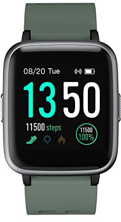 ASIAMENG - Reloj Inteligente para Hombre y Mujer, Reloj Deportivo con cardiofrequenciómetro, Reloj Inteligente IP68, podómetro, calorías, cronómetro mensual, Multideporte, notificación SMS, Llamada