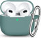 R-fun Kompatibel mit AirPods 3. Generation 2021 Ladecase-Abdeckung, Weiche Silikon-Schutzhülle Kompatibel mit Apple Airpod 3 Gen mit Schlüsselanhänger,Tannengrün