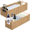 OUTBROS Aufbewahrungskorb geflochten, Rattankorb aus Gewebtem, Deko Aufbewahrungsbox, Organizer Körbchen in Shelf, Arbeitsplatte Toilettentank Regal Schrank, Papierseil,2er Set