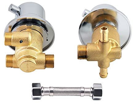 Mitigeur Thermostatique Robinet De Douche, 2/3/4 Voie Laiton Mitigeur Cabine De Douche Filetage/Intubation Aves Cartouche En Céramique, Pour Cabine Ou Hammam, G1/2 Intubation 2 Way