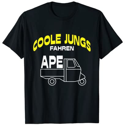 Herren Coole Jungs Fahren APE 50 TM Lustiger Spruch Dreirad APE T-Shirt