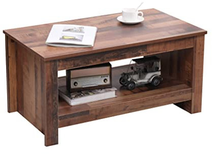 Homeke Living Room Furniture Corner TV Stand Unit Storage Cabinet Coffee Table Small Sofa Side Table Lamp Table (coffee table)