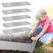 VA-Cerulean Rasenkante Metall Verzinktes, Flexibler Beeteinfassung 5 M, Beetumrandungen für Blumen Mähkante, Gartenzaun dekorativ, L 100 x H 15 cm, 5 Stücke, Silber