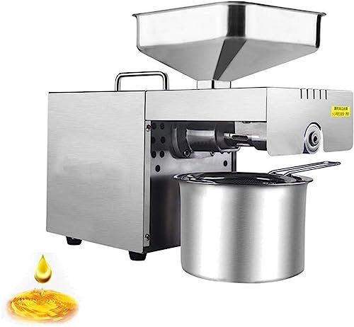 Presse à huile en acier inoxydable extracteur ;huile chaud froid pressage automatique expulseur ;huile 8H pressage continu pour olive noix de coco canola sésame cacahuète 3-6 kg/h, 220 V (220 V) (11