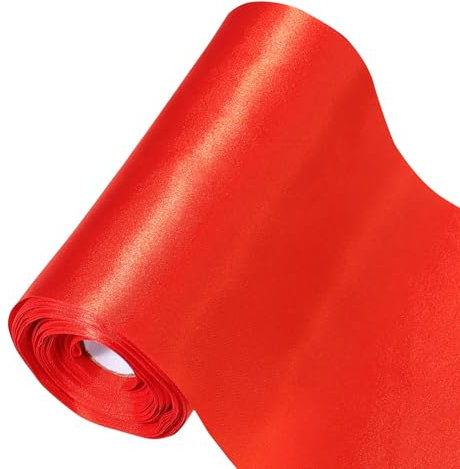 15cm x 20M rotes ​band breit geschenkband große schleife satinband für auto Bogen Große Eröffnungszeremonie Schleifen Dach- und Außendekoration Partydekoration Stuhl Hochzeit Der Valentinstag