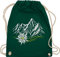 Shirtracer Turnbeutel Rucksack - Kompatibel mit Oktoberfest Tasche - Edelweiß Berge Wandern Wanderlust Berg ruft Alpen - Unisize - Dunkelgrün - trachtenrucksack bayrische bergen baumwollrucksack