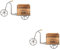HOMSFOU 2er-Box Fahrradständer Heimtrainer Fahrrad Holz Flasche Blumentopf
