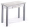 Mommahome® Ausziehbarer Küchen- und Esstisch, klappbar, modern, Silber/Marmorgrau, Modul, Maße 80 x 40/80 x 78 cm