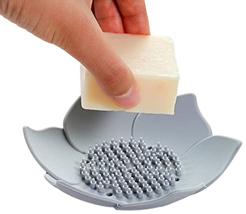 Shenrongtong Porte-Savon Fleurs de,Porte-conteneur de boîte à Savon | Économiseur de Savon pour Accessoires de Salle de Bain de Cuisine