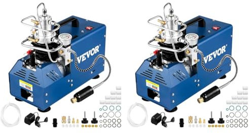 VEVOR Compresseur Haute Pression 300BAR 30MPA 4500PSI Compresseur Air PCP 1800W Compresseur Pompe Refroidissement par Eau 40-50L/min 2800tr/min Arrêt Manuel pour Bouteille Plongée Réservoir Paintball
