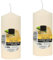 Pack de 2 Velas Aromáticas Cilíndricas Elegantes 140g, 25h Duración - Velón Taco de Cera, Decorativas y Relajantes 110x47 mm (Vainilla Cream)