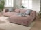 Lisa Design ELA– 4-Sitzer Ecksofa rechts – Cordsamt – 4-Sitzer – moderner Stil Rosa
