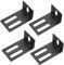 4 Pcs Angle Brackets, Corner Brackets for Wood, Adjustable 90 Degree L-Shaped Metal Corner Braces Bracket Connectors with Slots for Furniture - Black, 6 x 1-5/8 x 1-3/4 Inch