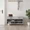 CINDERFUL Schuhbank Betongrau 102x35x55 cm Holzwerkstoff,Moderne Schuhbank mit 2 Schubladen und 4 Fächern in Betonoptik Perfekte Schuh Aufbewahrung für Ordnung und Stil