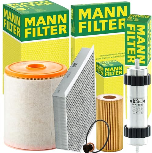 Mann-Filter Inspektionspaket | C16005+CUK2641+HU7012z+WK6037+257.807.011 Kompatibel mit A6 Allroad C7 (4GH, 4GJ),A6 C7 (4G2, 4GC),A6 C7 Avant (4G5, 4GD),A7