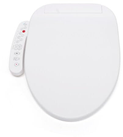 Abattant de WC avec système d'abaissement automatique, antibactérien, en forme de D, avec fonction Quick Release et fonction de chauffage instantané, couvercle de toilette, capacité de désodorisation