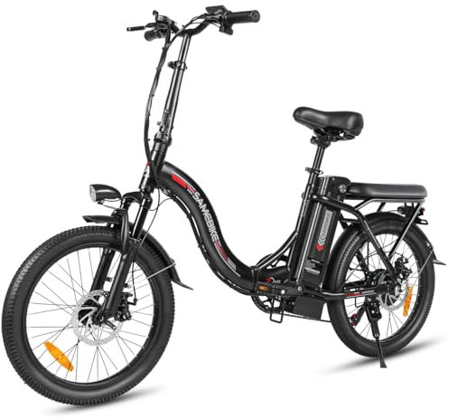 SAMEBIKE Klappbares Elektrofahrrad für Erwachsene mit 36V 13AH abnehmbarem Akku,250W Motor, 25 km/h, 70 KM Reichweite & 20 All Terrain Reifen, Profi 7-Gang Pendler E-Bike