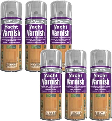 DIOXSTAR All Purpose Yacht Varnish, Fast-Drying Formula, Durable, Glossy Finish, UV Protection, Long-Lasting Performance, Both Indoors and Outdoors, (6 PCS)