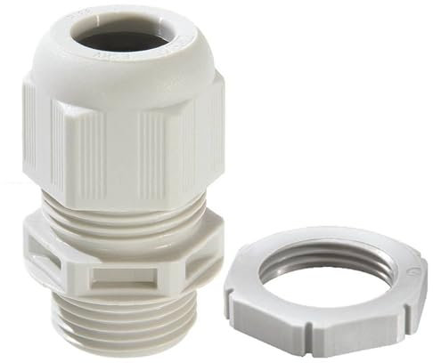 Wiska 99716 GLP16 Grey M16 Sprint Cable Gland, Pack of 10, Clamping Range 4.5-10mm,