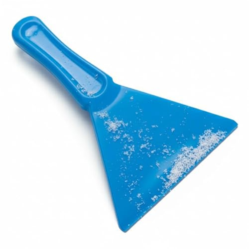 EarlyGrow Eiskratzer aus Kunststoff, 10 cm breit, zum Entfernen von Eis, Schnee, Frost, für Autos, Vans, Allradfahrzeuge, LKW, Windschutzscheibe und Fenster, keine Kratzer (1, Blau)
