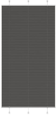 vidaXL Plissee Schwarz 105x200 cm Stoffbreite 104,4 cm Polyester