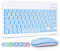 LAMA 7 Colors Backlit Wireless Keyboard and Mouse, Rechargeable Ultra Slim Universal Tablet Keyboard, Portable Bluetooth Keyboards for iPad/Tablet/iOS/Android/Windows/Laptop/Desktop Computer/Phone