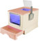 Maison de Toilette Gat,grande contenitore per lettiera per gatti, con paletta per lettiera autogovernante, disinfezione UV, 52 x 39 x 39 cm, sterilizzazione, giallo