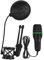 COOPHYA 1Set Condenser Gaming Microphone with Noise Reduction for Computer USB Desktop Mic Kit Black Complete with Stand and Pop Filter for Recording