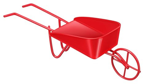 HOMOBABE Miniature Vintage Metal Wheelbarrows for Dollhouses Tiny Decorative Cart Accessories for Imaginative Play and Dollhouse Decoration Space Saving Design with Meticulous Craftsmanship