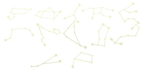 LOORGVEL Leuchtende Sternen Wandaufkleber Grün 5 Stück aus Kunststoff Kreative Nachtlicht Dekoration Einfach Anzubringen und Entfernen für Kinderzimmer Undhause