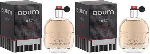Jeanne Arthes - Boum Metal - Eau de Toilette - Homme - Fabriqué en France - 100 ml (Lot de 2)