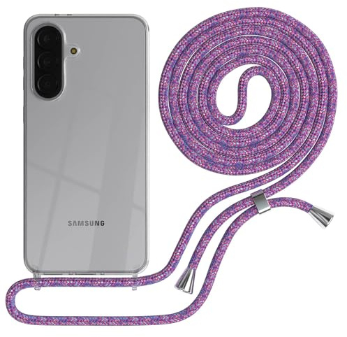 EAZY CASE Handykette kompatibel mit Galaxy A37 Handyhülle mit Umhängeband, Handykordel mit Schutzhülle, Silikonhülle, Hülle mit Band, Stylische Kette für Smartphones, Unicorn
