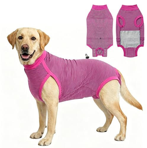 Dotoner Hundebody nach OP – Medical Pet Shirt für Hunde, Op Body Hund Kastration Hündin & Rüde, Body für Hunde nach OP mit Rückenkordel, Hunde Schlafanzug als Trichter-Alternative